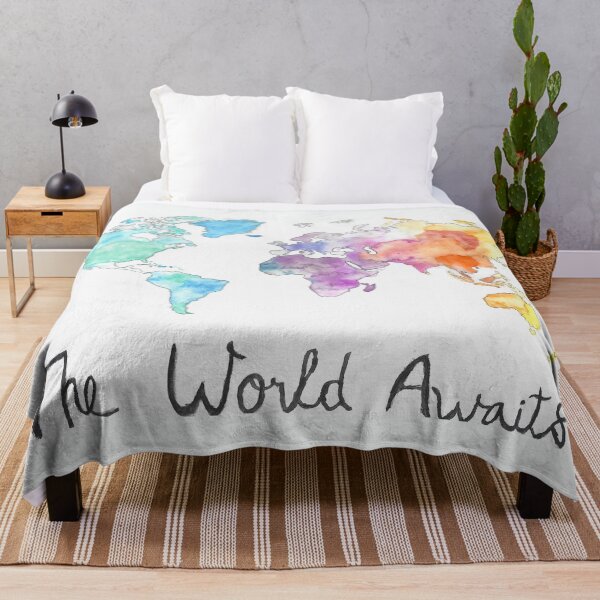 Item preview, The World Awaits...Watercolor Map designed and sold by mem7301.