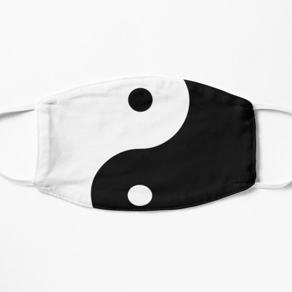 yin and yang mask Flat Mask