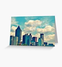 Tarjeta de felicitación Bienvenido a Atlanta, Georgia