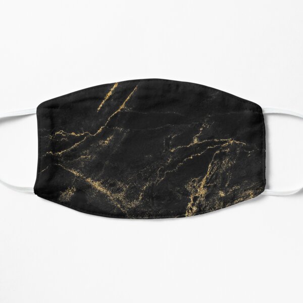 Black and Gold Cracked Grunge Mask