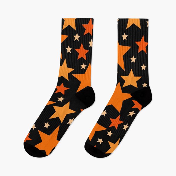 Item preview, Orange Stars (Black) designed and sold by Cosmic Cutenesss.
