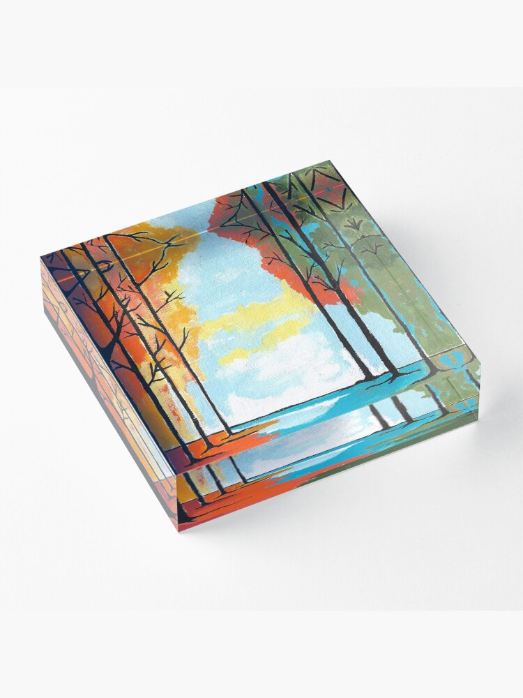 Alternate view of Autumn Forest Acrylic Block