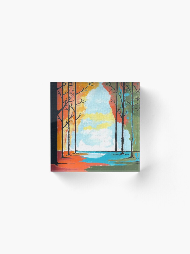 Alternate view of Autumn Forest Acrylic Block