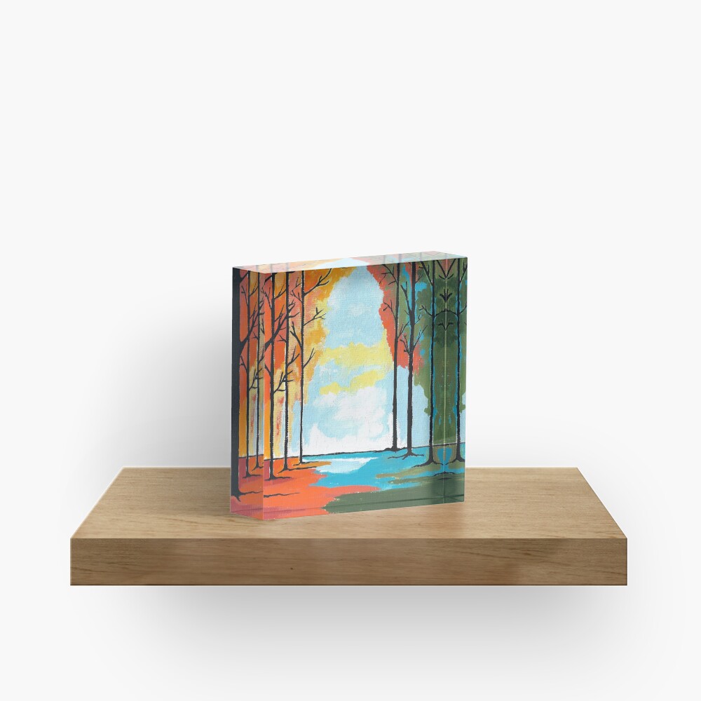 Autumn Forest Acrylic Block