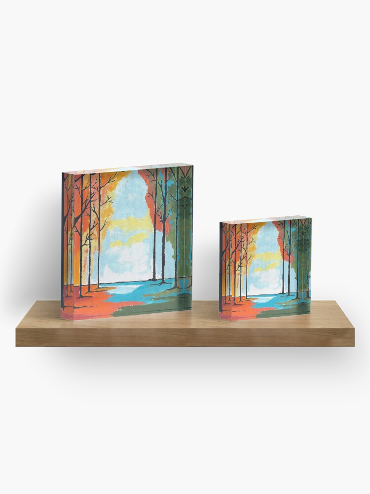 Alternate view of Autumn Forest Acrylic Block