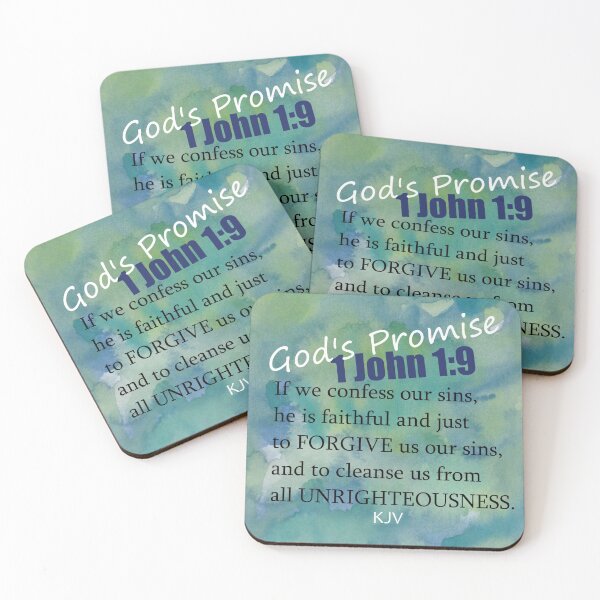 Item preview, God's Promise - Bible Journal Scripture Verse - 1 John 1:9 designed and sold by CrushOnCovers.