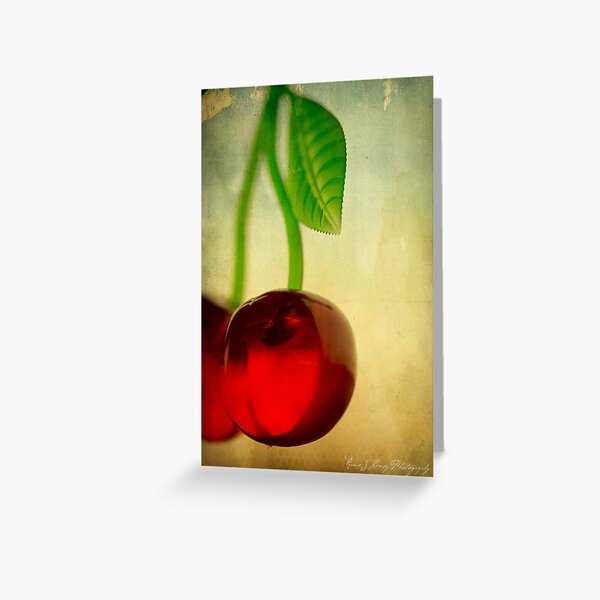 Vintage Cherries Greeting Card