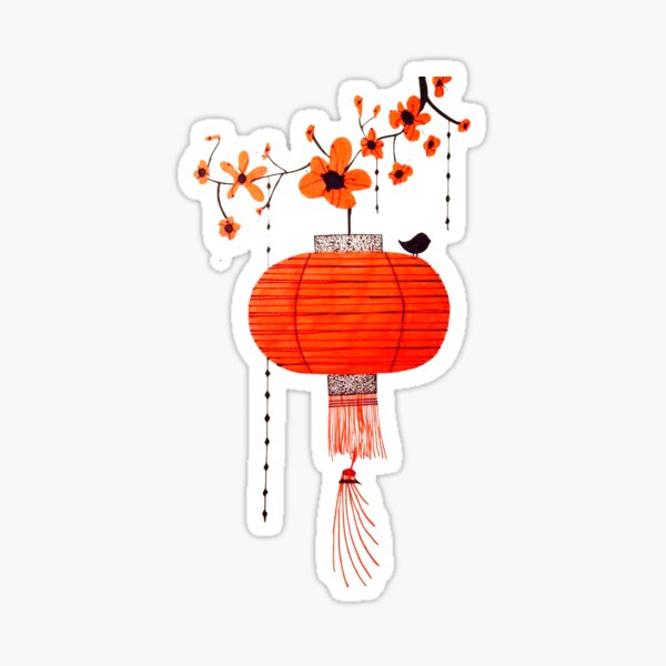 Chinese Lantern Stickers Redbubble