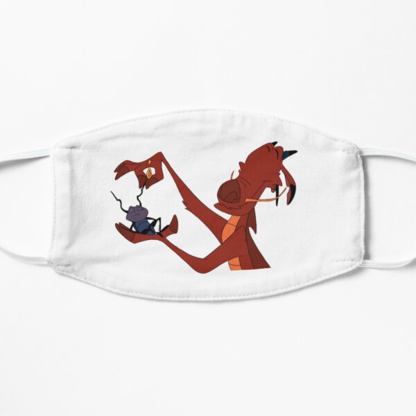 Mushu y Cricket Mascarilla plana