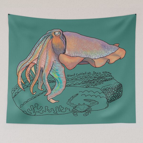 Item preview, Giant Cuttlefish Doodle designed and sold by mernstw.