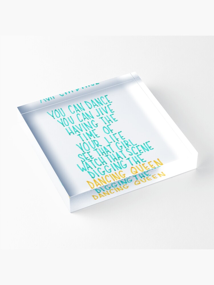 Alternate view of You Can Dance, You Can Jive Acrylic Block