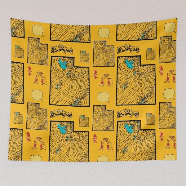 Item preview, Utah Pattern In Yellow State of Utah designed and sold by Ward Workshop Art.