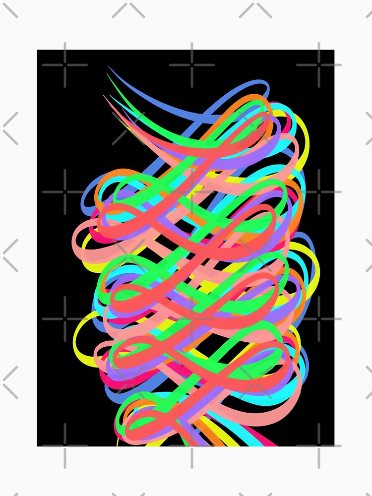 Neon Swirls - 80s Style - Graduation Gift Idea by OneDayArt