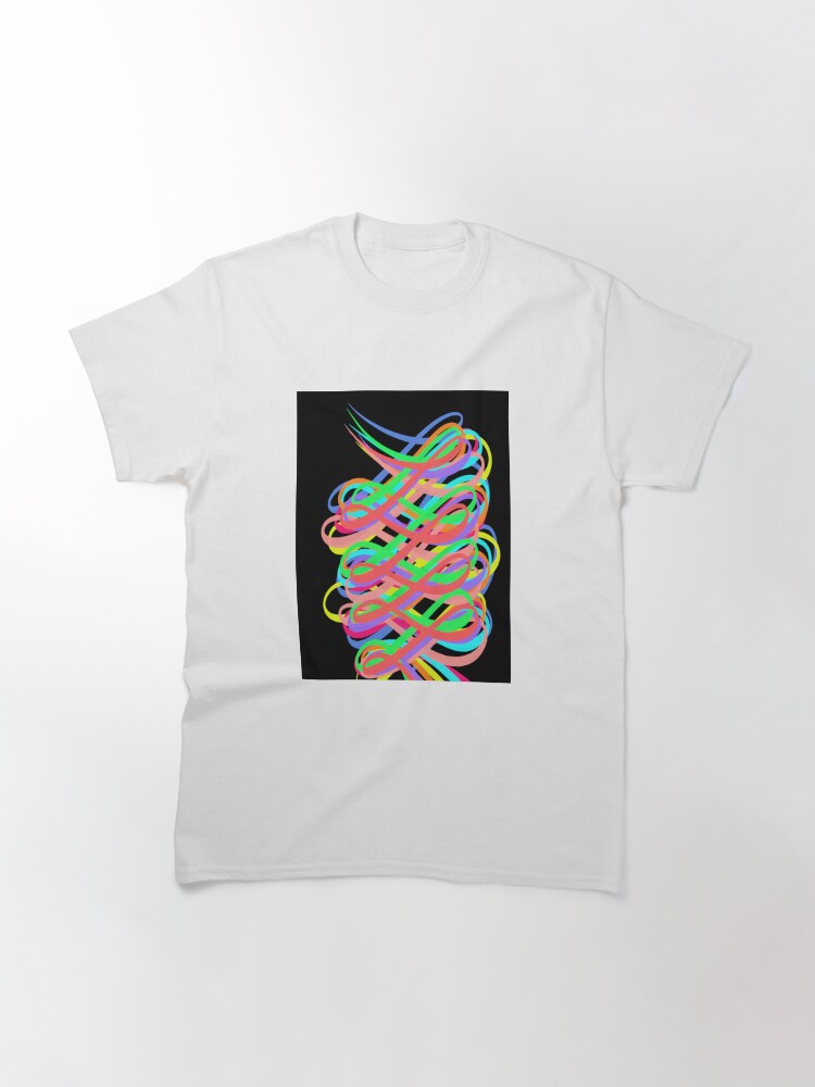 Alternate view of Neon Swirls - 80s Style - Graduation Gift Idea Classic T-Shirt