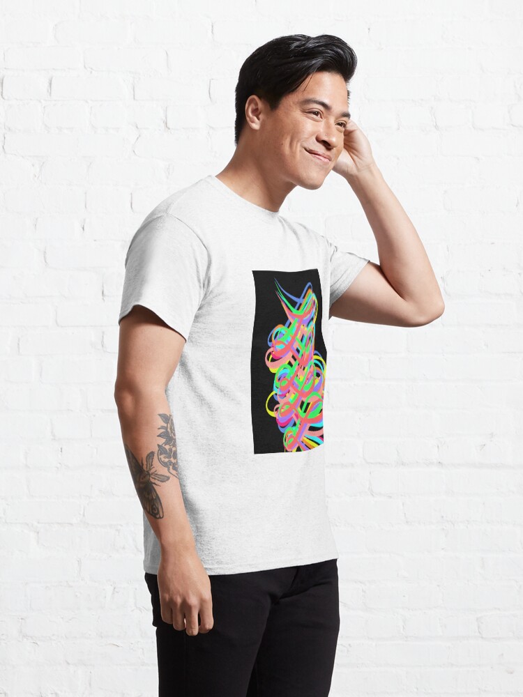 Alternate view of Neon Swirls - 80s Style - Graduation Gift Idea Classic T-Shirt