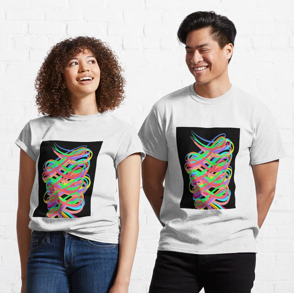 Neon Swirls - 80s Style - Graduation Gift Idea Classic T-Shirt