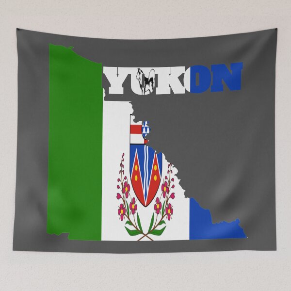 Item preview, Yukon Flag Map, YT, Canada designed and sold by marosharaf.