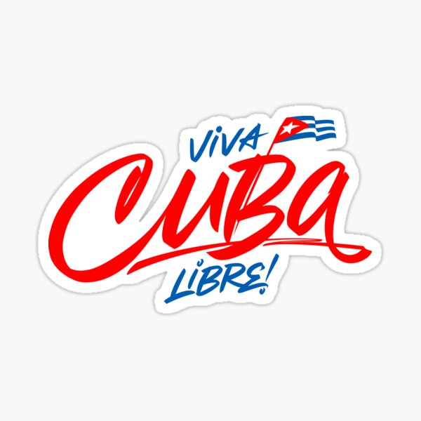 Download Cuba Sticker Cuba Handwritten Inscription Viva Cuba Libre Sticker By Jetpix Redbubble