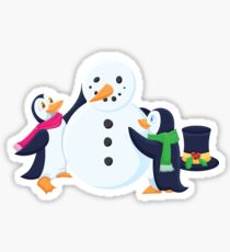 Snowman penguins Sticker