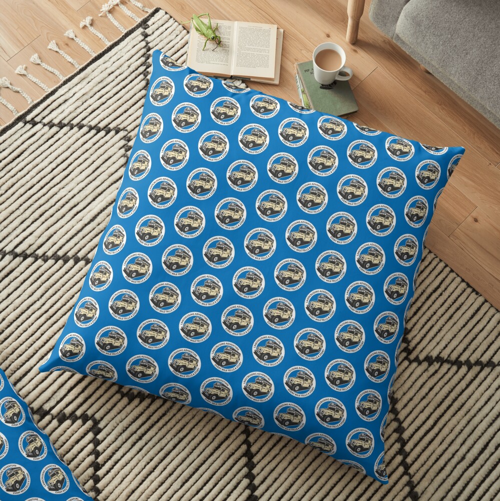 Blue Circle Floor Pillow