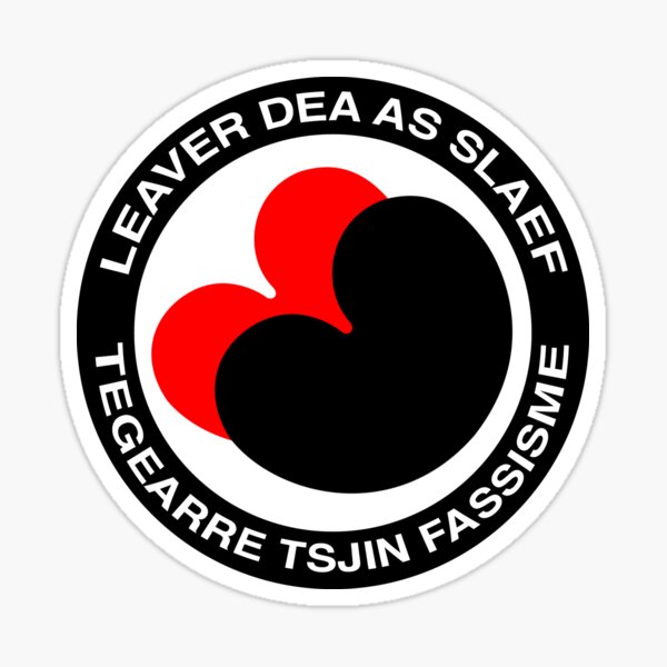 Liever dood dan slaaf Fries Frysk seeblatt Sticker