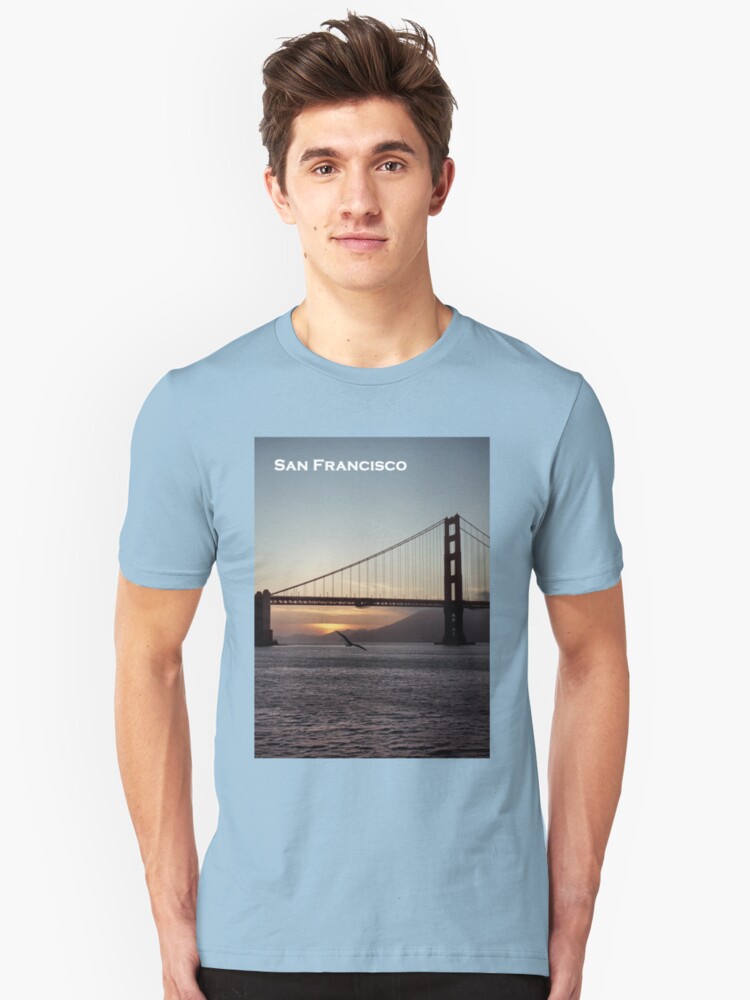 Alternate view of Golden Gate Bridge - Sunset From Torpedo Wharf Slim Fit T-Shirt
