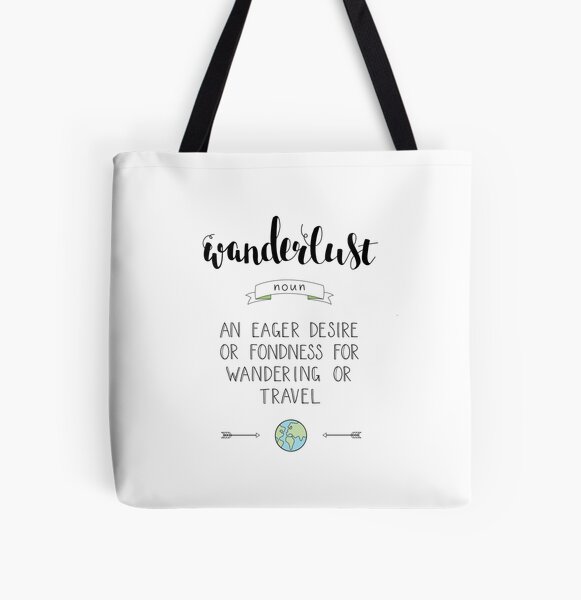 Wanderlust Definition - Adventure All Over Print Tote Bag