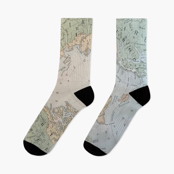 Item preview, North Pole antique map 1800s, Canada, Greenland, Scandinavia, Iceland, Russia designed and sold by djrunnels.