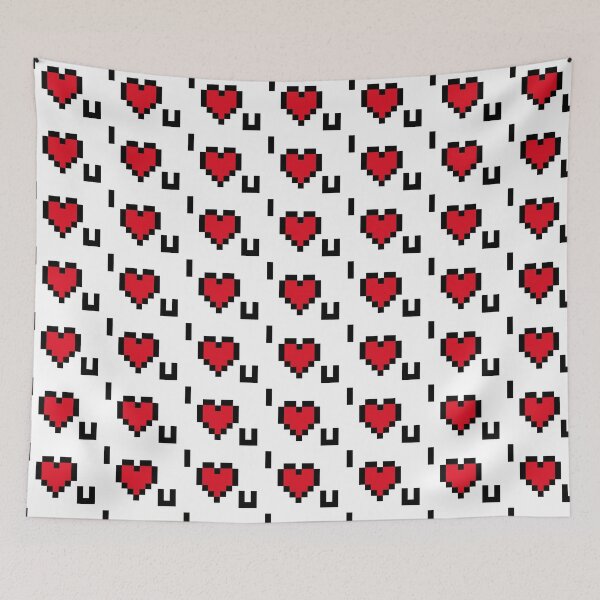 Item preview, I Love You Pixelated 8-Bit Heart  designed and sold by KookyCool.