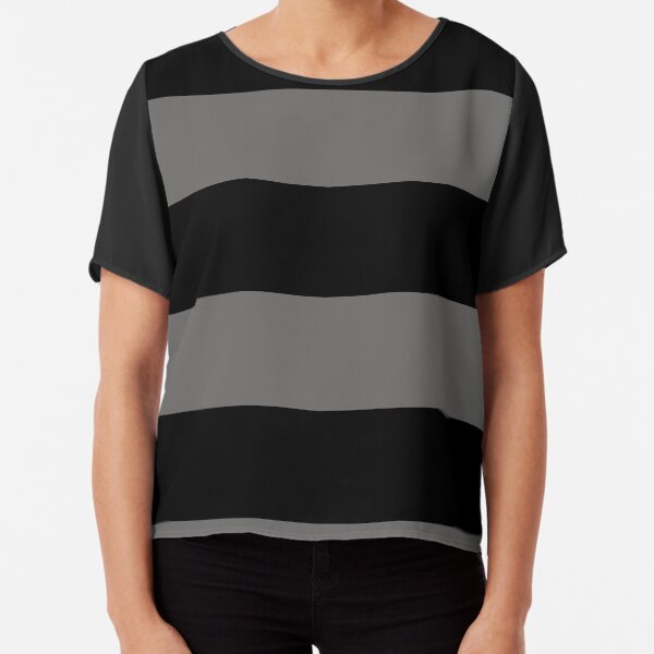 Moody Stripes Chiffon Top