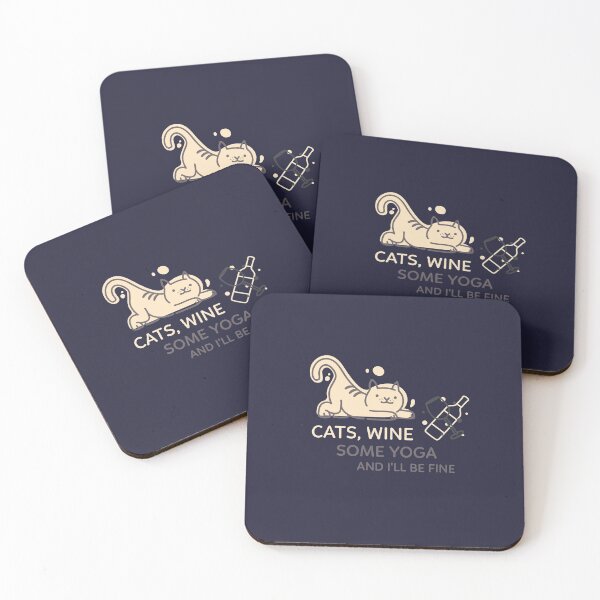 Item preview, Cats, Wine, Some Yoga And I'll Be Fine! designed and sold by Slicki.