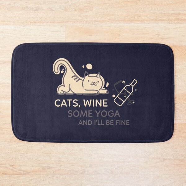 Item preview, Cats, Wine, Some Yoga And I'll Be Fine! designed and sold by Slicki.