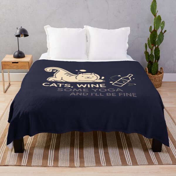 Item preview, Cats, Wine, Some Yoga And I'll Be Fine! designed and sold by Slicki.