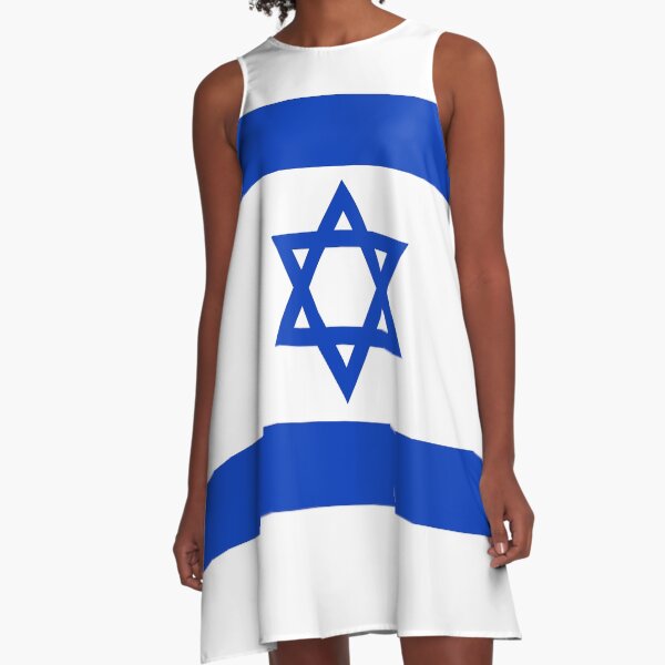 National flag of the State of Israel - high quality authentic file A-Line Dress
