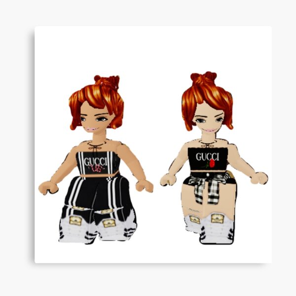 Thicc Roblox Girls Canvas Print By Rosebaby Redbubble - roblox girl clothes gucci