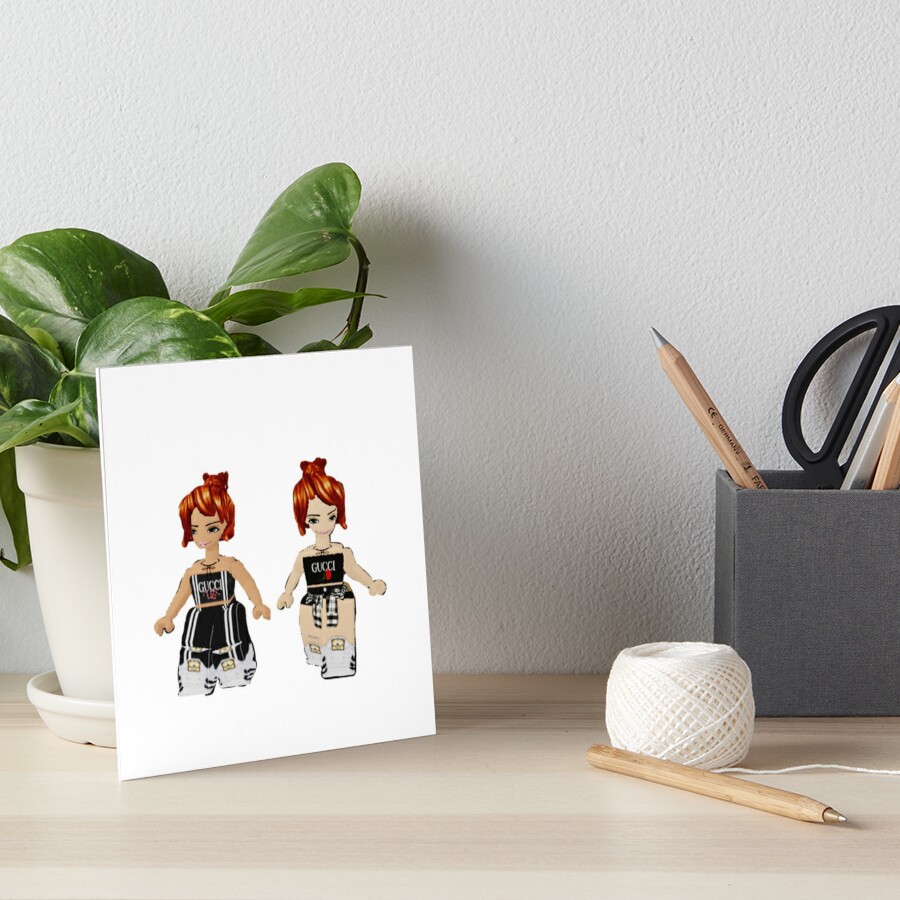 Thicc Roblox Girls Mounted Print By Rosebaby Redbubble - thicc roblox art