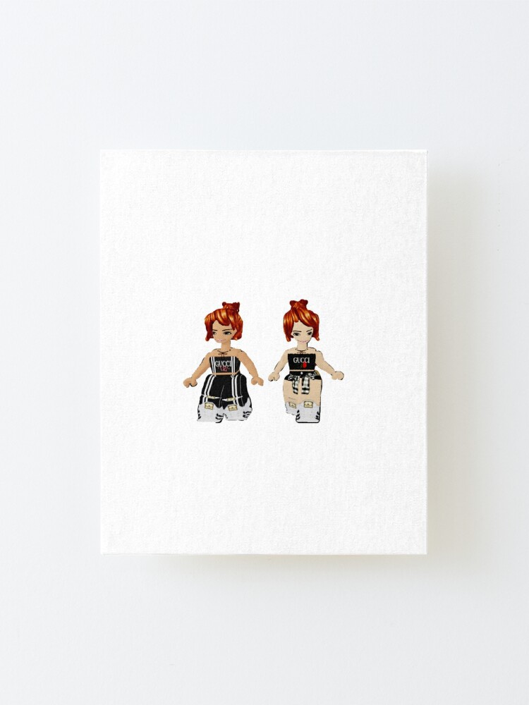 Thicc Roblox Girls Mounted Print By Rosebaby Redbubble - sledding in roblox