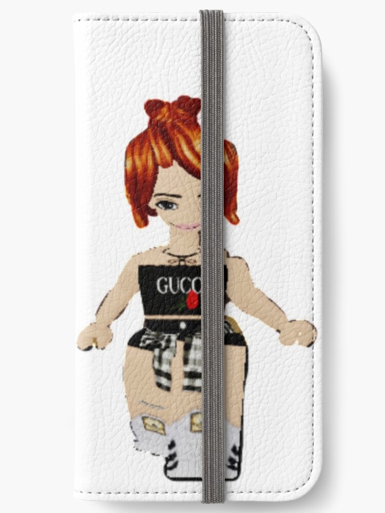 Thicc Roblox Girls Iphone Wallet By Rosebaby Redbubble - shy lady face roblox
