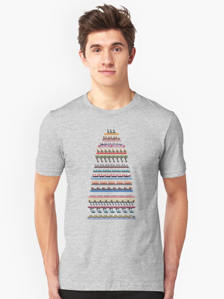 Alternate view of Cedar Point Coaster Trains Design Slim Fit T-Shirt
