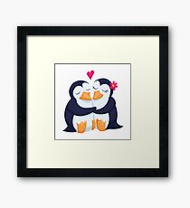 Penguin lovers Framed Print