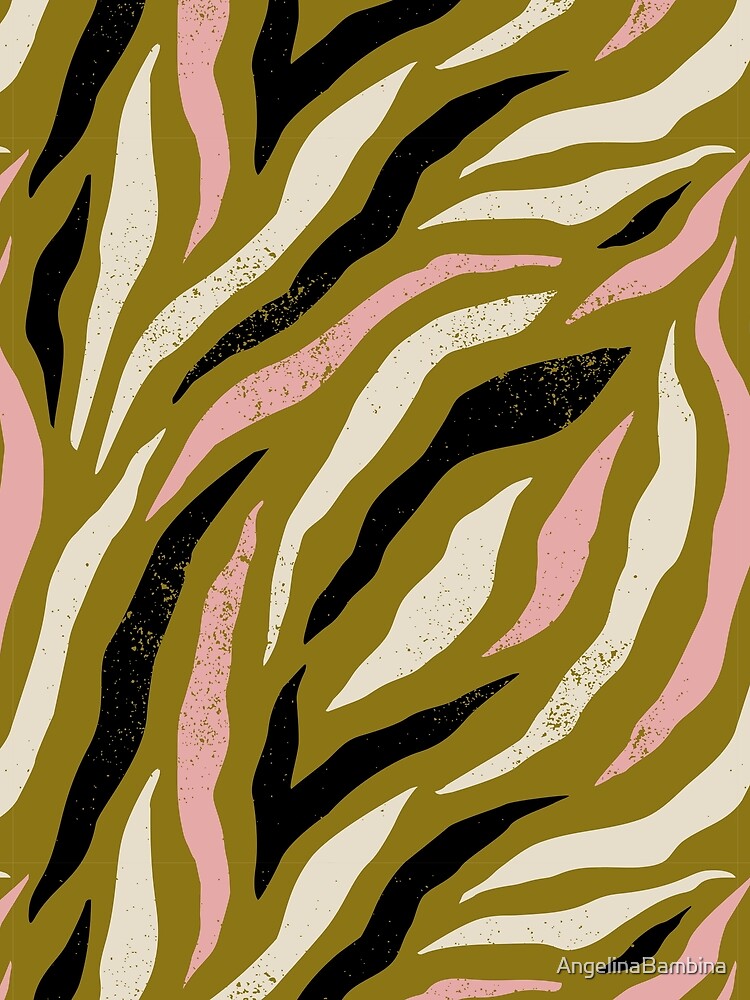 Background with colorful zebra skin pattern. Trendy hand drawn textures. by AngelinaBambina