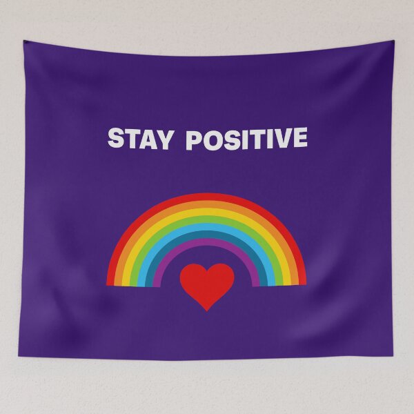 Item preview, Rainbow Heart Stay Positive designed and sold by StudioTina.