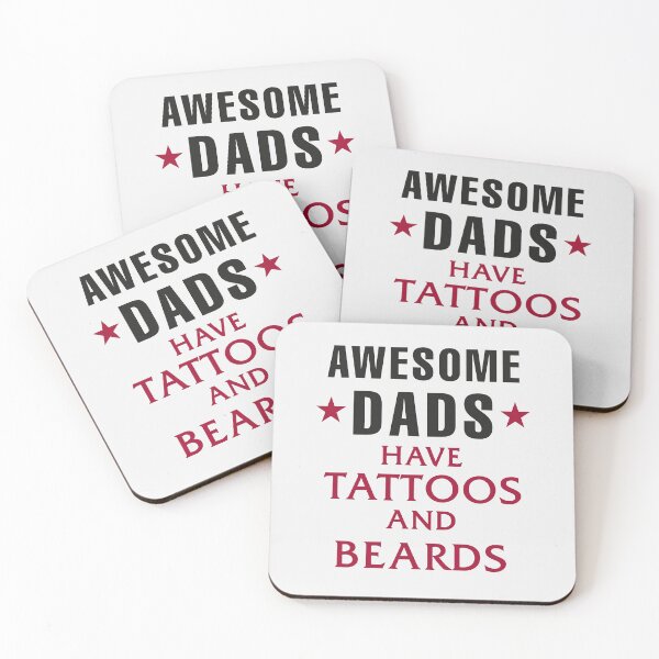 Item preview, AWESOME DADS HAVE TATTOOS AND BEARDS designed and sold by jozefds.
