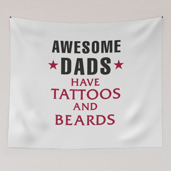 Item preview, AWESOME DADS HAVE TATTOOS AND BEARDS designed and sold by jozefds.