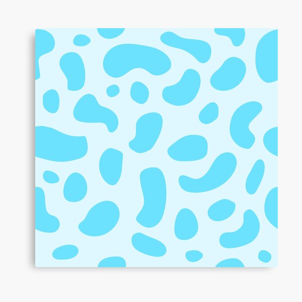 Blue Cow Print Canvas Print By Lauravald10 Redbubble - turquoise pants roblox