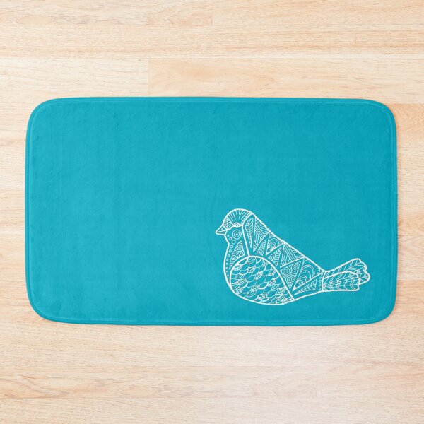 Item preview, Color Me Bird : White on Teal designed and sold by Janelle Wourms.