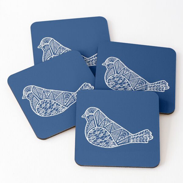 Item preview, Color Me Bird : White on Navy designed and sold by Janelle Wourms.