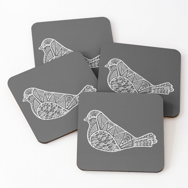Item preview, Color Me Bird : White on Charcoal designed and sold by Janelle Wourms.