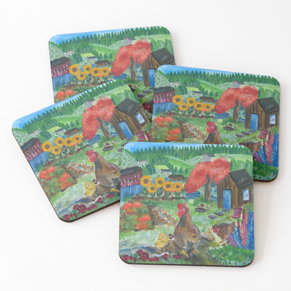 Day at the allotment Coasters (Set of 4)
