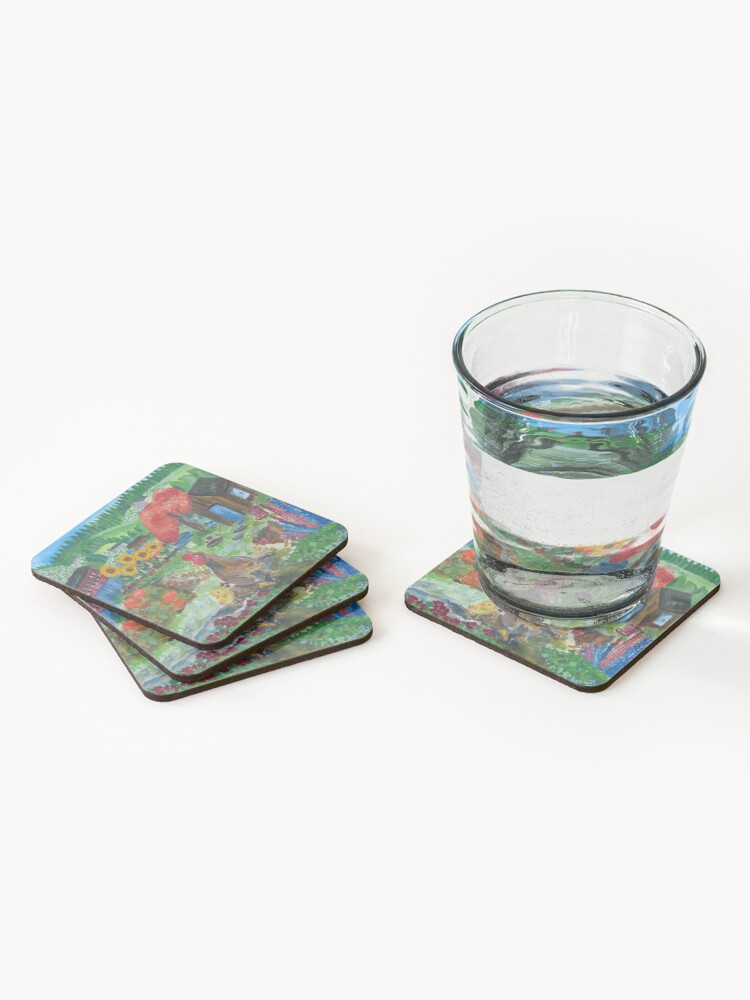 Alternate view of Day at the allotment Coasters (Set of 4)
